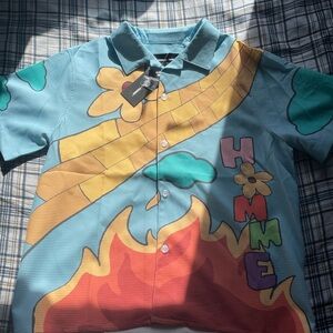 Homme+Femme Fly Homme Button Down Shirt - Multi